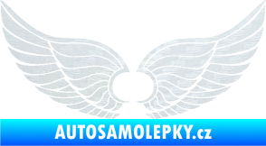Samolepka Křídla 007 3D karbon bílý