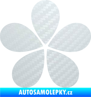 Samolepka Květina dekor 031 3D karbon bílý