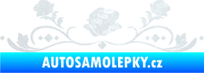 Samolepka Květina dekor 039 růžičky 3D karbon bílý