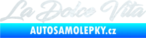 Samolepka La Dolce Vita nápis - Sladký Život 3D karbon bílý