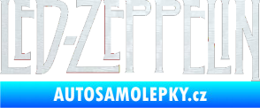 Samolepka Led Zeppelin 3D karbon bílý