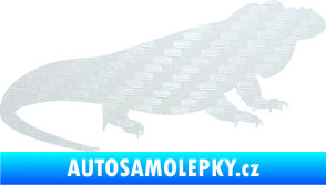 Samolepka Leguán 001 pravá 3D karbon bílý