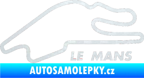 Samolepka Okruh Le Mans 3D karbon bílý