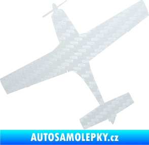 Samolepka Letadlo 003 levá 3D karbon bílý