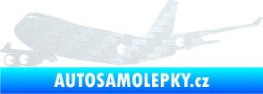 Samolepka Letadlo 012 levá 3D karbon bílý