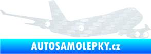 Samolepka Letadlo 012 pravá 3D karbon bílý