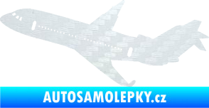 Samolepka Letadlo 013 levá 3D karbon bílý