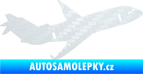 Samolepka Letadlo 013 pravá 3D karbon bílý