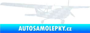 Samolepka Letadlo 014 pravá 3D karbon bílý