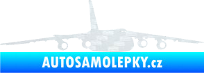 Samolepka Letadlo 015 pravá 3D karbon bílý