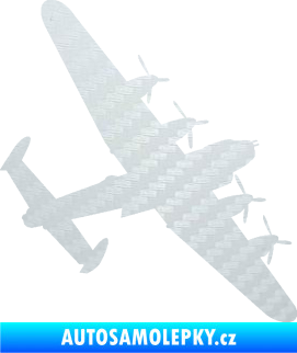 Samolepka Letadlo 022 pravá bombarder Lancaster 3D karbon bílý
