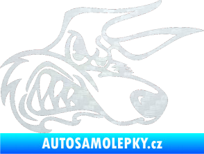 Samolepka Liška pravá 3D karbon bílý