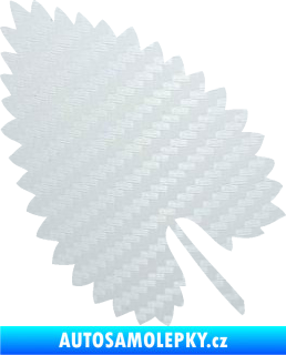 Samolepka List 001 levá 3D karbon bílý