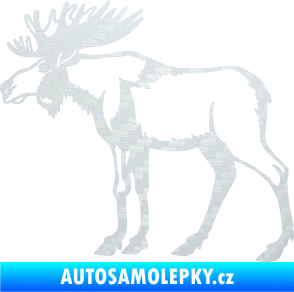 Samolepka Los 005 levá 3D karbon bílý