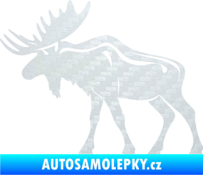 Samolepka Los 006 levá 3D karbon bílý