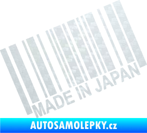 Samolepka Made in Japan 003 čárový kód 3D karbon bílý