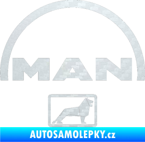 Samolepka MAN - Truck 3D karbon bilý
