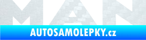 Samolepka MAN nápis 3D karbon bílý