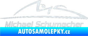 Samolepka Michael Schumacher 002 3D karbon bílý