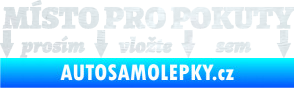 Samolepka Místo pro pokuty nápis na přední sklo 3D karbon bílý