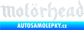 Samolepka Motorhead rovný 3D karbon bílý