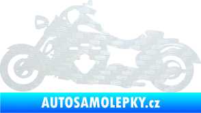 Samolepka Motorka 056 levá 3D karbon bílý