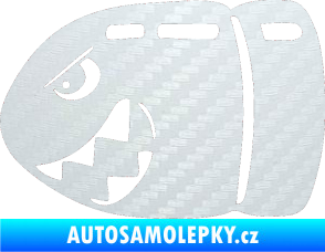 Samolepka Náboj 002 levá 3D karbon bílý