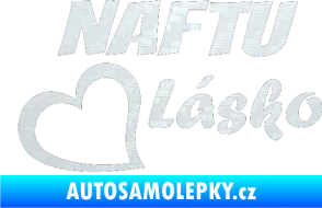 Samolepka Naftu Lásko 3D karbon bílý