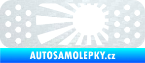 Samolepka Náplast 002 levá 3D karbon bílý