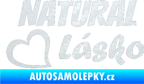 Samolepka Natural Lásko 3D karbon bílý