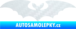 Samolepka Netopýr 006 3D karbon bílý
