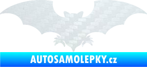 Samolepka Netopýr 007 3D karbon bílý