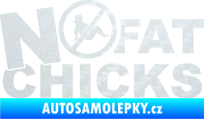 Samolepka No fat chicks 003 3D karbon bílý