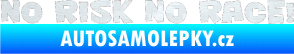 Samolepka No risk no race 001 3D karbon bílý