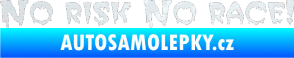 Samolepka No risk no race 002 3D karbon bílý