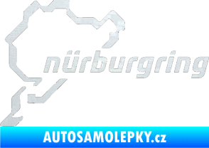 Samolepka Nurburgring 3D karbon bílý
