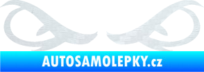 Samolepka Oči 001 3D karbon bílý
