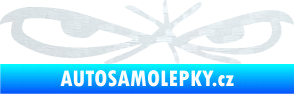 Samolepka Oči 002 pravá 3D karbon bílý