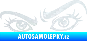Samolepka Oči 004 levá 3D karbon bílý