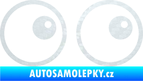 Samolepka Oči 006 pravá 3D karbon bílý