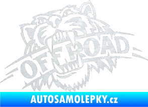 Samolepka Off Road 001  3D karbon bílý