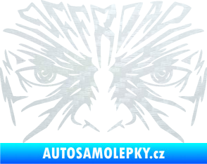 Samolepka Off Road 004 s obličejem 3D karbon bílý