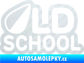 Samolepka Old School 002 3D karbon bílý