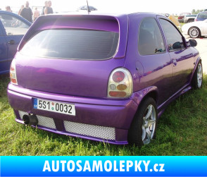 Samolepka Opel Corsa - zadní 3D karbon bílý