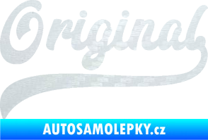 Samolepka Original nápis 3D karbon bílý