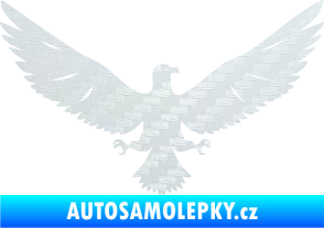 Samolepka Orlice 004 pravá 3D karbon bílý