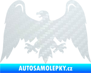 Samolepka Orlice 007 levá 3D karbon bílý
