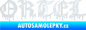 Samolepka Ortel 3D karbon bílý