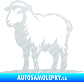 Samolepka Ovce 002 levá 3D karbon bílý
