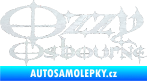 Samolepka Ozzy Osbourne 002 3D karbon bílý